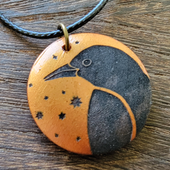 Crow Pendant Orange