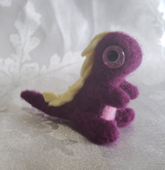 Damson Purple Needle Felted Dragon