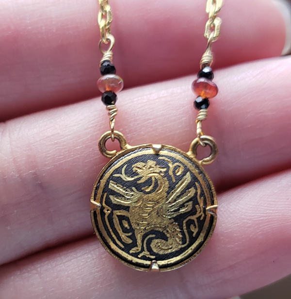 Damascene Dragon Medallion