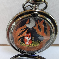 Miniature Fox Habitat with Crescent Moon