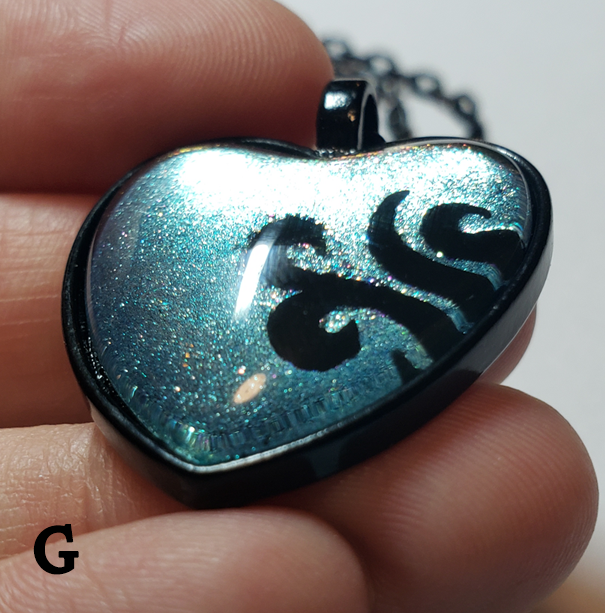 Hand-Painted Heart Pendant