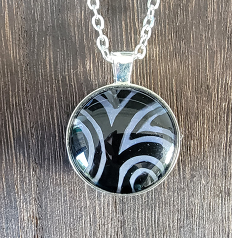 Double Sided Glittertastic Swirl Pendant