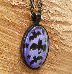Bats Pendant Purple