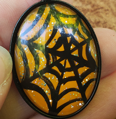 Spiderweb Pendant Orange