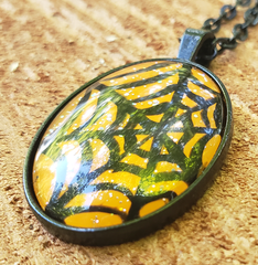 Spiderweb Pendant Orange