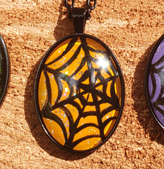 Spiderweb Pendant Orange