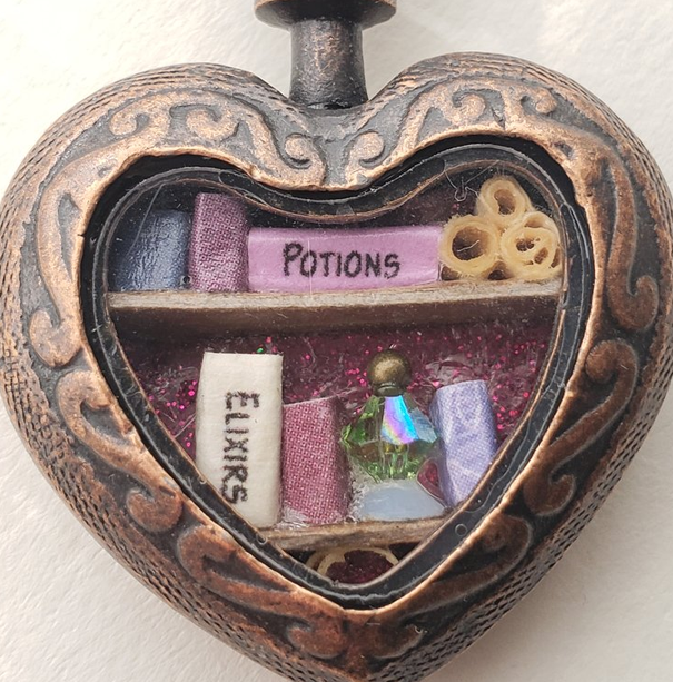 Heart Library with Potion Bottle