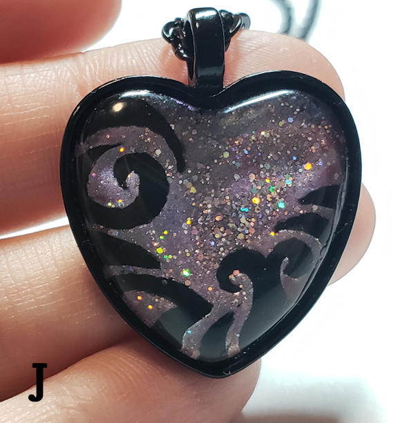 Hand-Painted Heart Pendant