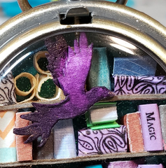Pocket Watch Library with Purple Bird
