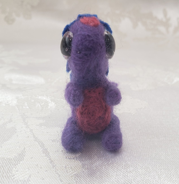 Little Purple Needle Felted Dragon