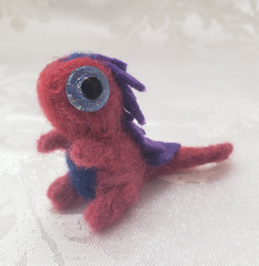 Little Pink Needle Felted Dragon
