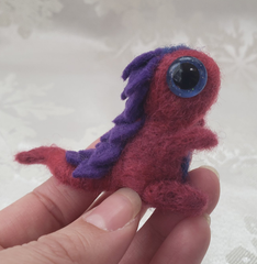Little Pink Needle Felted Dragon