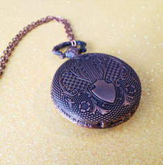 Copper Pocket Watch Library with Paint Dragon