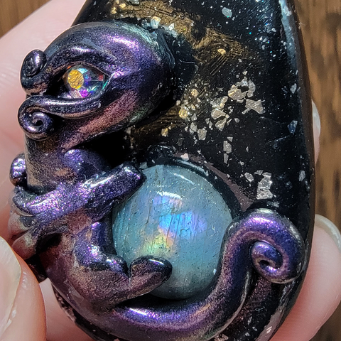 Purple Labradorite Treasure Dragon