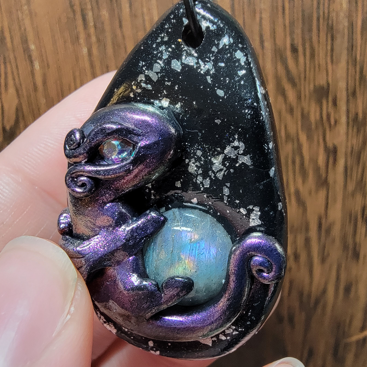 Purple Labradorite Treasure Dragon