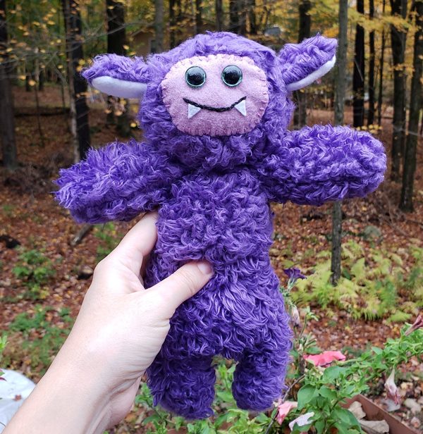 Smiley Purple Cozy Monster
