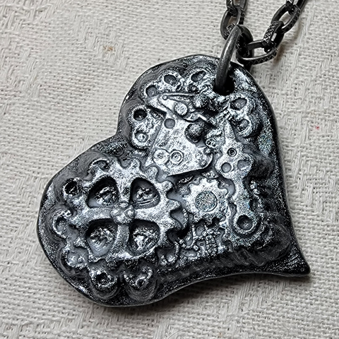 Polymer Clay Steampunk Heart