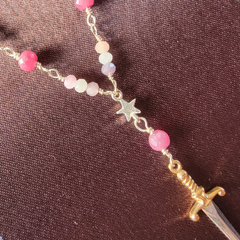 Sapphire and Star Sword Necklace