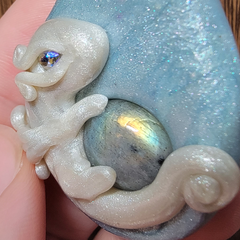 White Labradorite Treasure Dragon